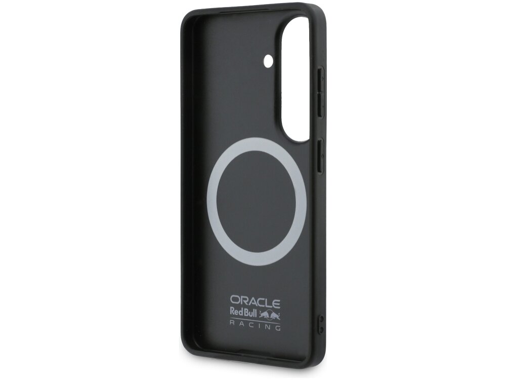 Etui Red Bull Meshed Red Ring Samsung Galaxy S26 - MagSafe, wytrzymałe, sportowe Wnętrze granatowego etui na smartfon z widocznym białym magnesem MagSafe oraz logo Oracle Red Bull Racing u dołu.