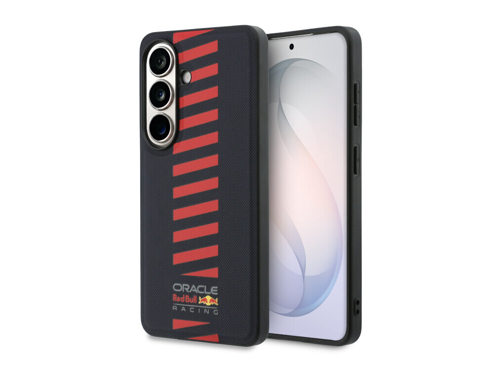 Etui RED BULL Meshed Powerbar MagSafe do Samsung Galaxy S26+ Granatowo-czerwony - sportowy wygląd, wytrzymałe, skóra ekologiczna