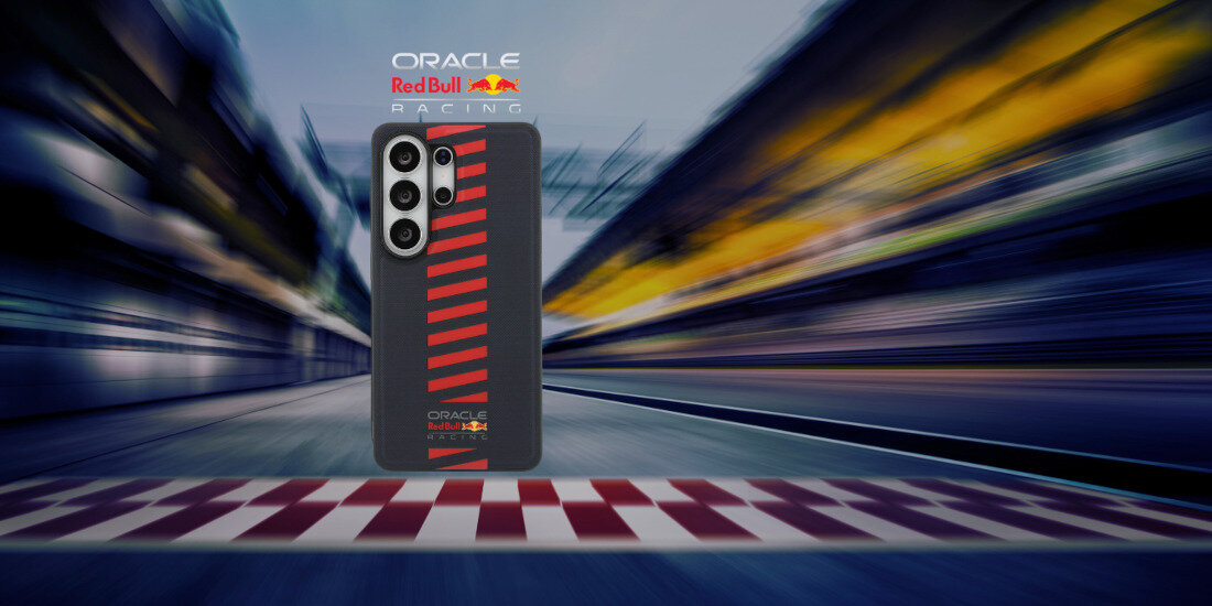 Etui RED BULL Meshed Powerbar MagSafe do Samsung Galaxy S26 S26 Ultra Granatowy - sportowy wygląd, wytrzymałe, skóra ekologiczna