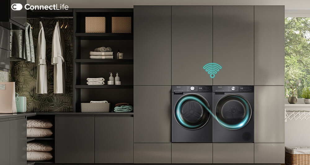 PRALKA HISENSE WF5S1045BB SmartDry suszenie czas wykrywanie pranie suszenie podgrzewanie