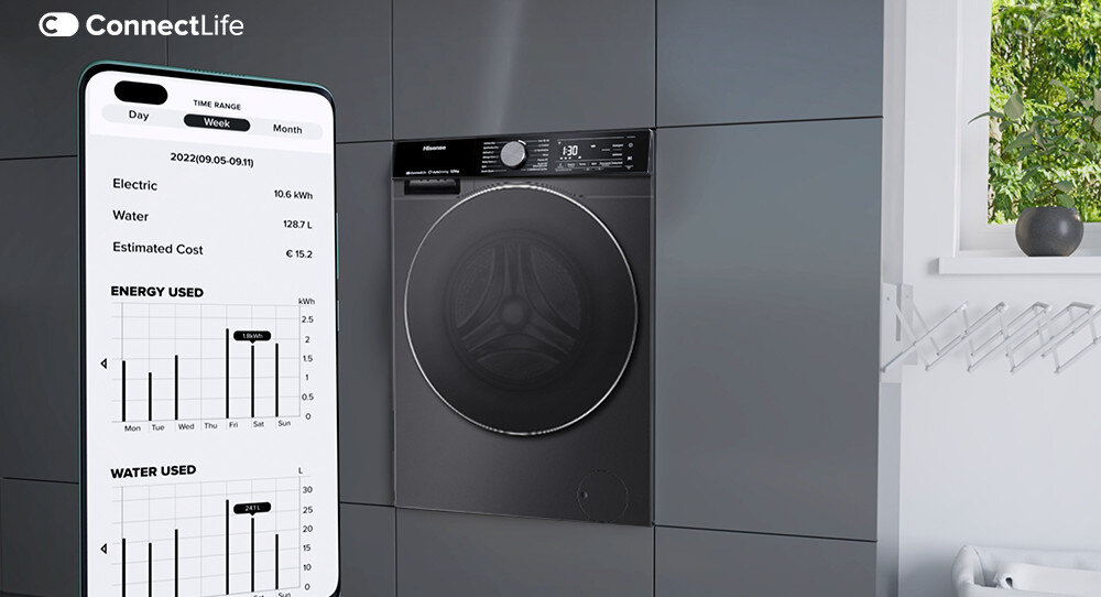 Suszarka HISENSE DH5S102BW/PL Monitorowanie zużycia energii