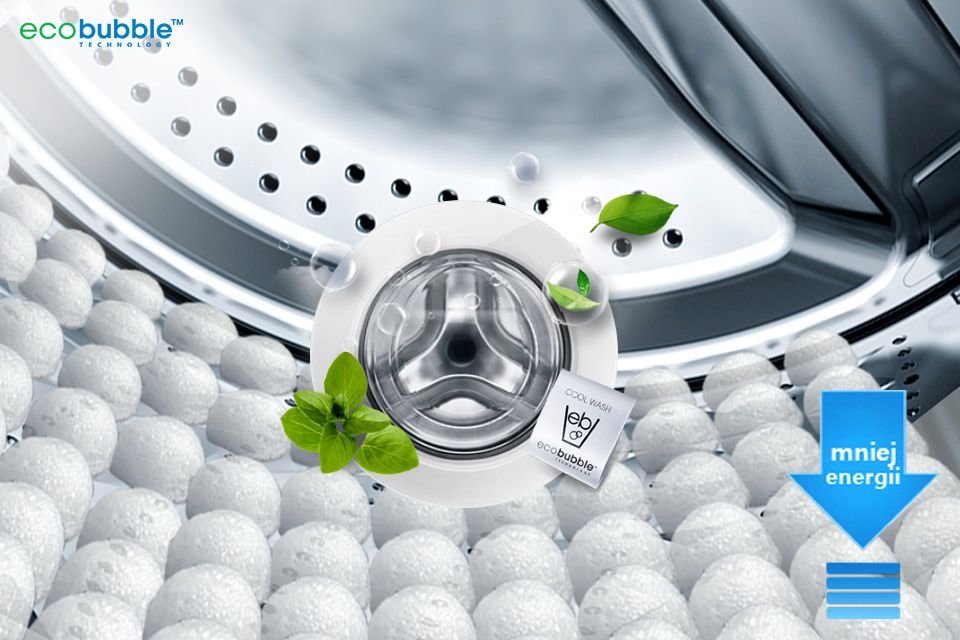 Samsung Eco Bubble™. Chroń tkaniny, oszczędzaj energię Samsung Eco Bubble™. Chroń tkaniny, oszczędzaj energię