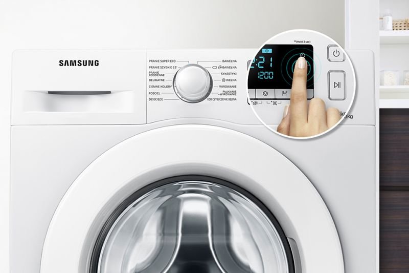 Samsung Wygodne rozwiązanie. Ustaw czas zakończenia prania Samsung Wygodne rozwiązanie. Ustaw czas zakończenia prania