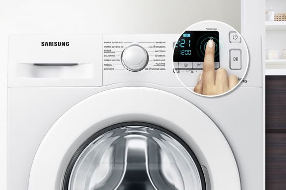 Samsung Wygodne rozwiązanie. Ustaw czas zakończenia prania Samsung Wygodne rozwiązanie. Ustaw czas zakończenia prania