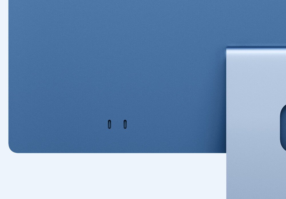 Komputer APPLE iMac 2024 23.5 Retina M4 (8 rdzeni) 16GB RAM 256GB SSD macOS Niebieski porty podłączenie łączność Wi-Fi Bluetooth