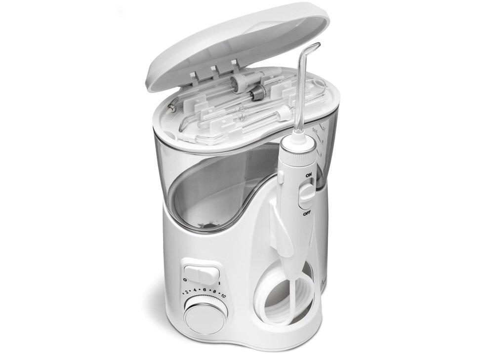 Irygator WATERPIK WF-150 Ultra Plus usuwa płytkę nazębną, pozytywny wpływ na zdfowie dziąseł, dla osób z implantami, niezbędny przy aparatach nazębnych