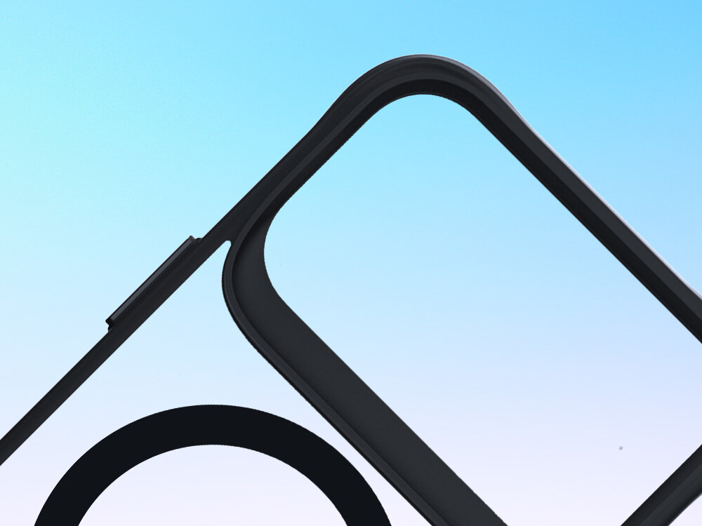 Etui XLINE MagSystem Satin Guardx do Apple iPhone 17 Pro Przezroczysto-czarny Pewny chwyt satynowa ramka antypoślizgowe krawędzie dostępne jest w czterech kolorach