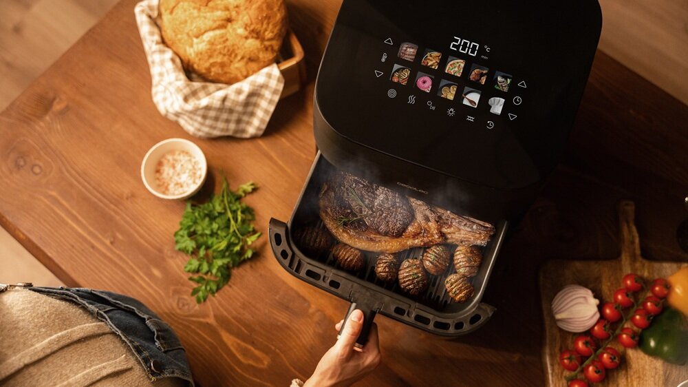 Air Fryer Frytkownica beztłuszczowa CECOTEC Cecofry&Grill Smokin 8500regulacja temperatury, wbudowany timer, intuicyjny panel dotykowy, łatwa obsługa