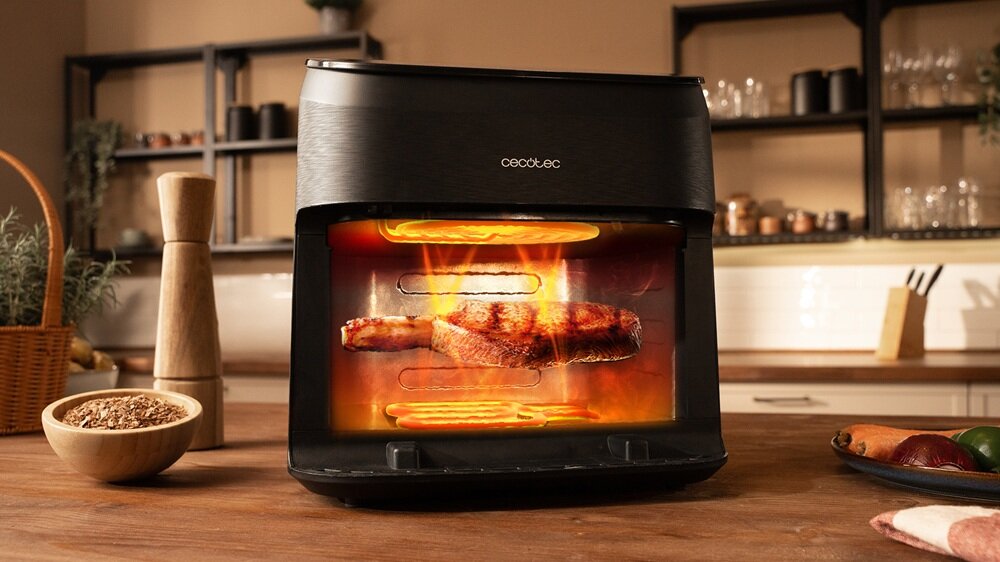 Air Fryer Frytkownica beztłuszczowa CECOTEC Cecofry&Grill Smokin 8500 technologia Rapid Air System, krótszy czas pieczenia, oszczędność czasu i energii