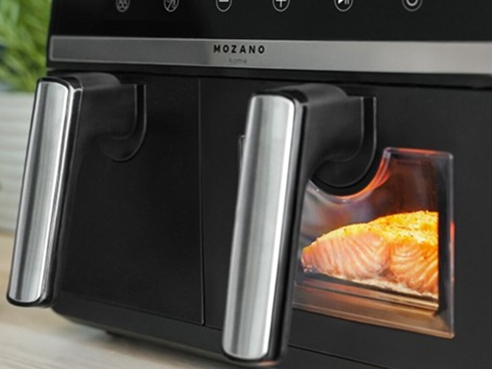 Air Fryer Frytkownica beztłuszczowa MOZANO Duofry Unlimited 9l WI-FI 8 Programów okienko podglądowe, kontrola wysmażenia potraw, wygodniejsze smażenie, więcej komfortu