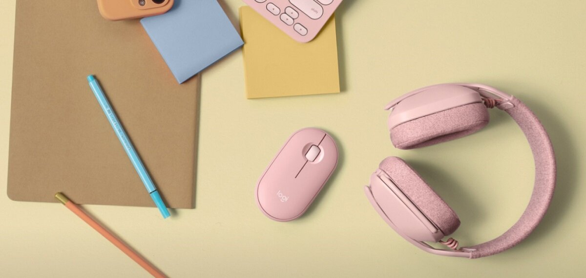 Mysz LOGITECH M350s Elegancka wygodna Minimalistyczny design płynna braca zasilanie bateryjne