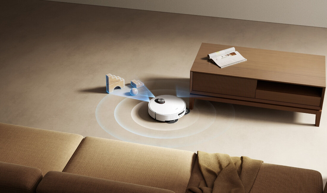 Robot sprzątający XIAOMI Vacuum 5 EU Biały Łatwe omijanie przeszkód planowanie ścieżki i czujniki klifu, kolizji ścian zapobiega plątaniu sierści filtracja kurzu higiena