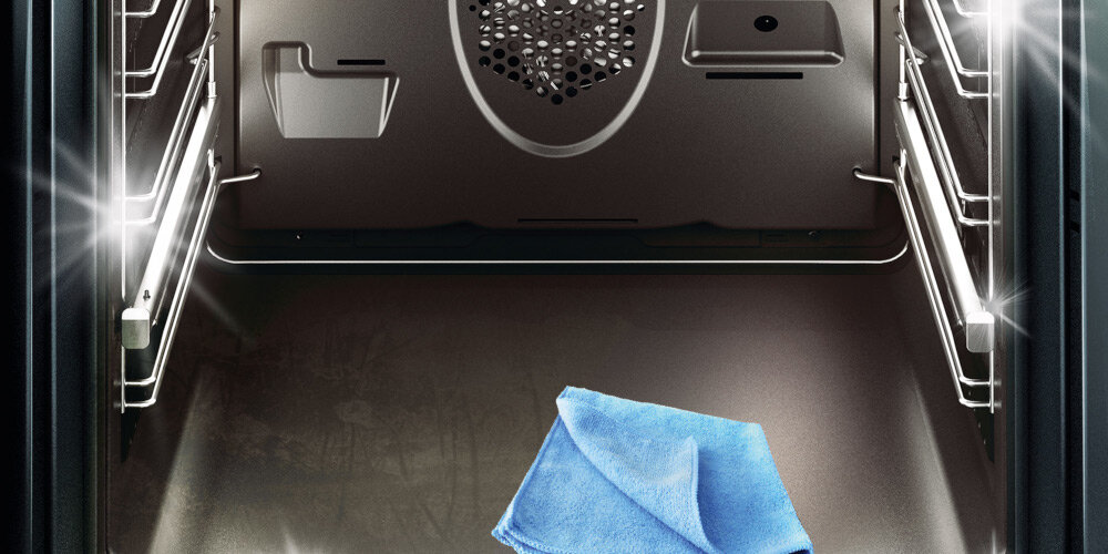 KUCHNIA BEKO FSM59300XCS łatwe czyszczenie piekarnik wnętrze usuwanie zabrudzeń