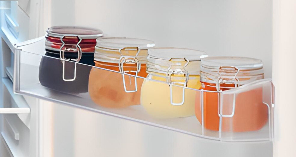 LODÓWKA CANDY CDG1S514EW Balkoniki na drzwiach przestrzeń miejsce stabilność