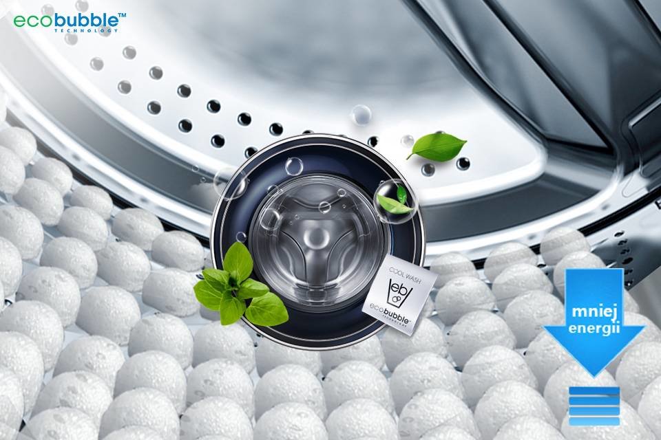Samsung Eco Bubble™. Chroń tkaniny, oszczędzaj energię Samsung Eco Bubble™. Chroń tkaniny, oszczędzaj energię