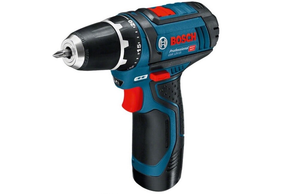 Wiertarko wkrętarka BOSCH GSR 12V 15 Professional Mocna i kompaktowa elektronarzędzie ze świetnymi parametrami technicznymi solidna niezawodna lampka LED