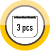 3 wymienne końcówki