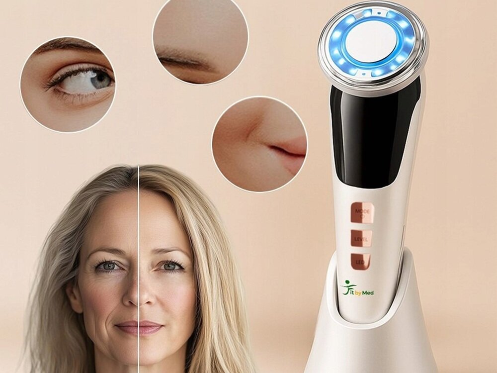 Urządzenie do mezoterapii bezigłowej FITBYMED FBM59106 redukcja zmarszczek, poprawa jędrności skóry, ems, masaż wibracyjny