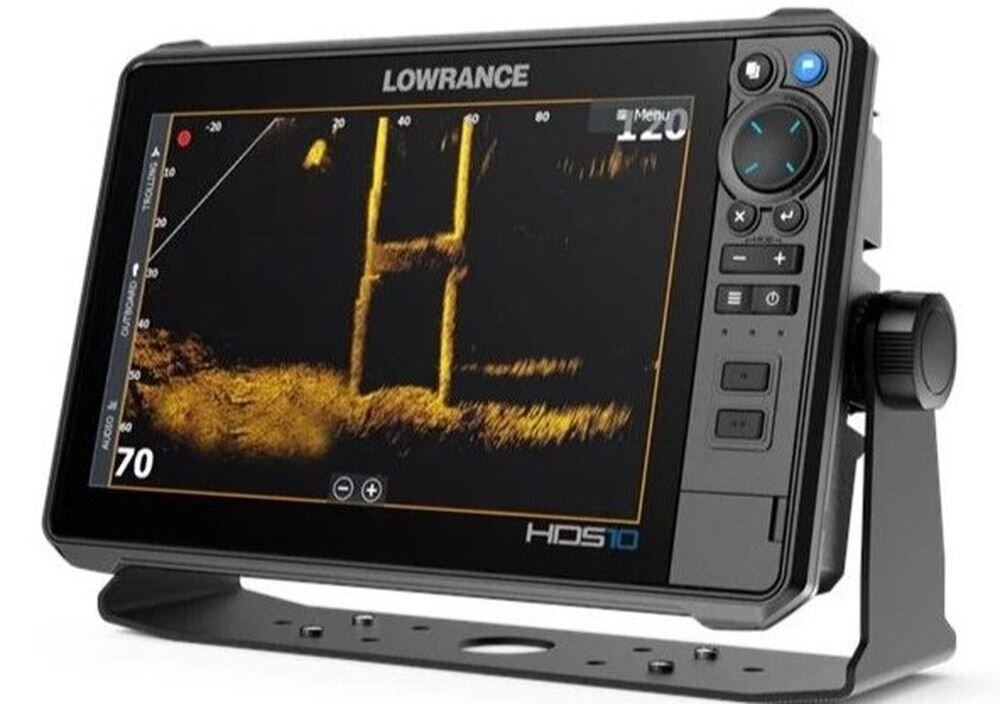 LOWRANCE HDS 10 PRO + Active Imaging HD 3 in 1 Row sterowanie Ghost Trolling Motor Power-Pole radar autopilot, urządzenie na białym tle
