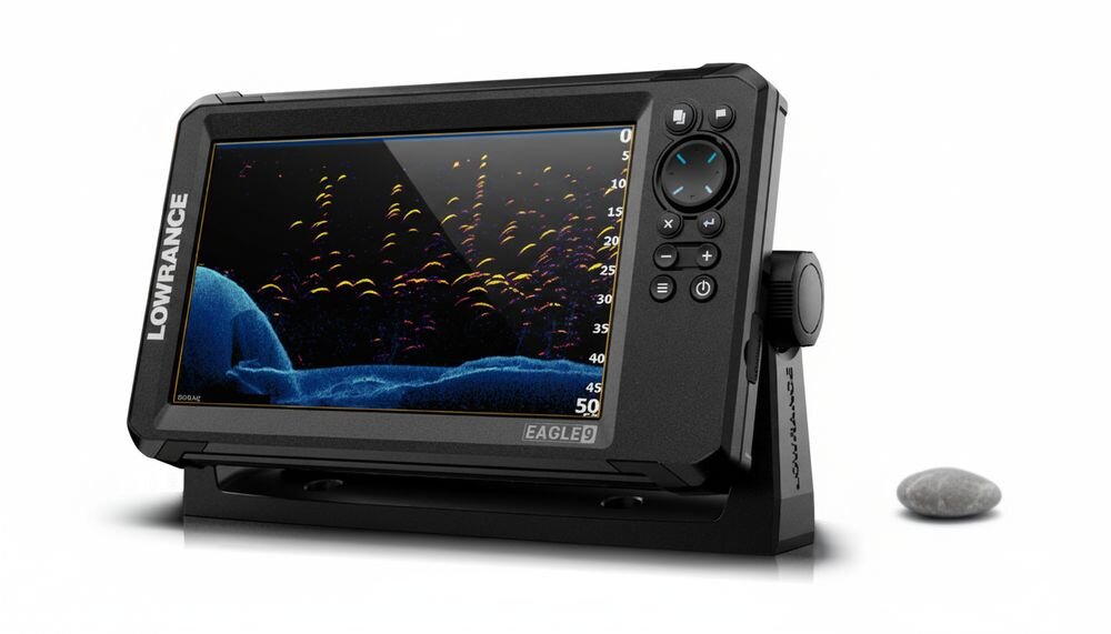 LOWRANCE Eagle Eye 9 Live FishReveal DownScan CHIRP rozpoznawanie ryb i obiektów, urządzenie na białym tle