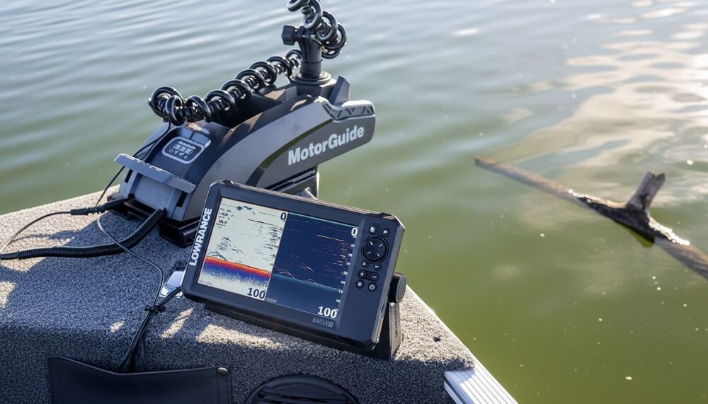 LOWRANCE Eagle Eye 9 Live ekran IPS rozdzielczość ostrość widoczność słońce, urządzenie na łodzi