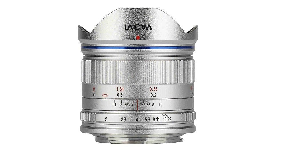Obiektyw LAOWA Venus Optics C-Dreamer 7.5mm f2.0 Micro 43 srebrny widok front