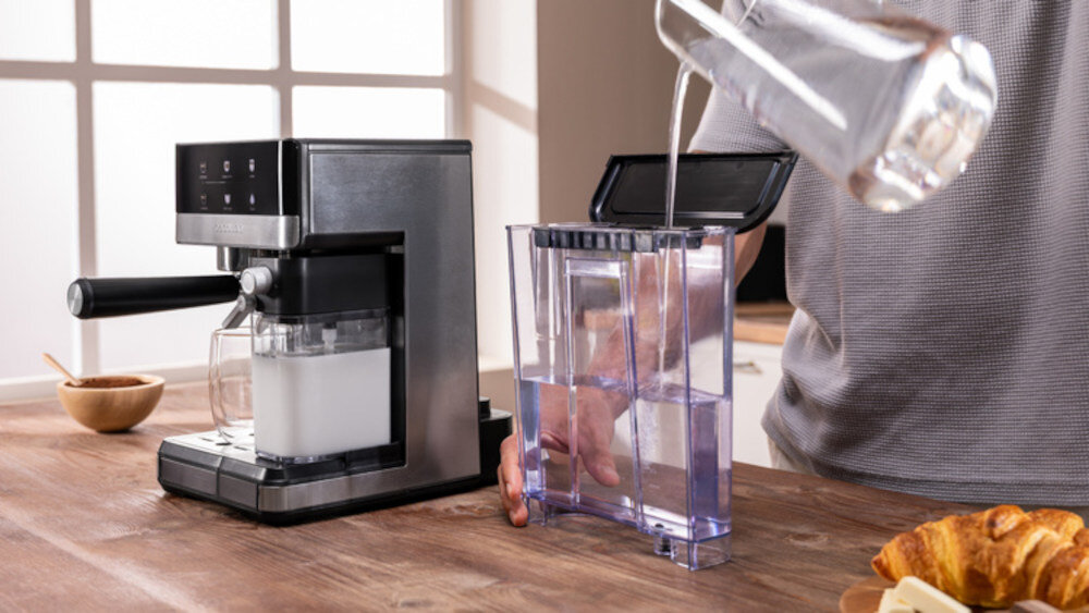 Ekspres CECOTEC Power Espresso 20 Touch Cream Zbiornik na wodę o pojemności 1,8 litra  kawa