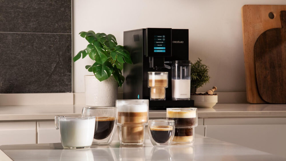 Ekspres CECOTEC Cremmaet Compactccino Connected Black Silver Oszczędność energii Tryb oszczędzania energii automatycznie przechodzi w stan niskiego poboru energii