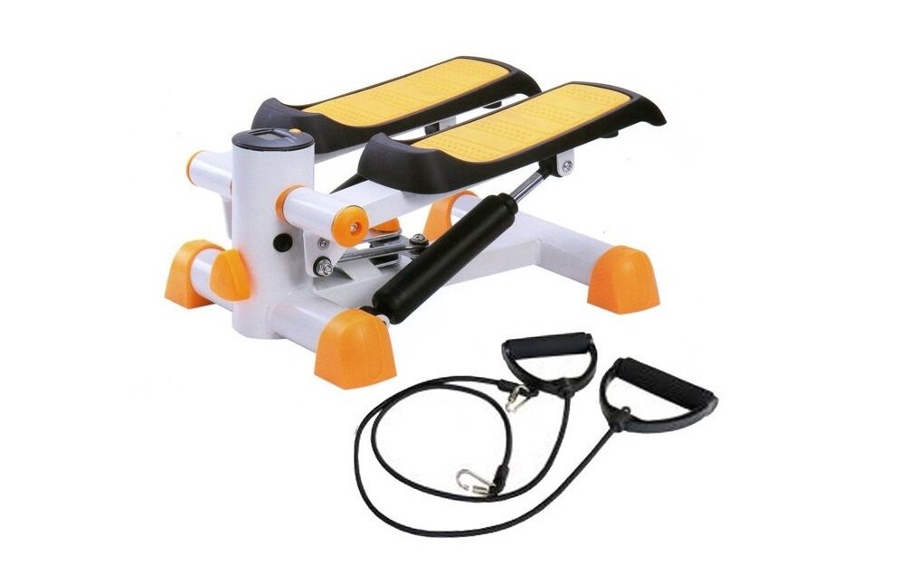 Stepper HMS S3092 z linkami Pomarańczowo biały Efektywny trening w domowym zaciszu łatwość użytkowania