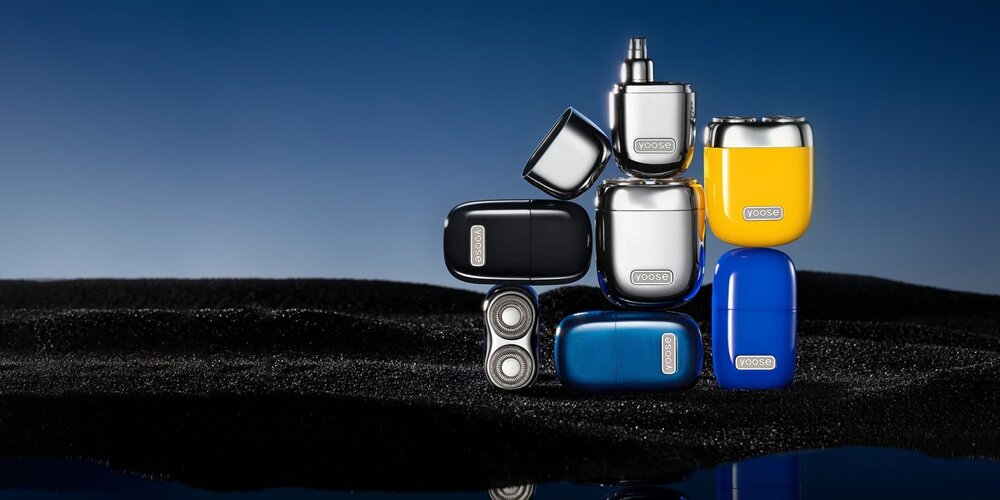 Golarka YOOSE Mini 2 Czarny Na mokro i sucho magnetyczna głowica, szybki demontaż i czyszczenie, krótszy czas konserwacji