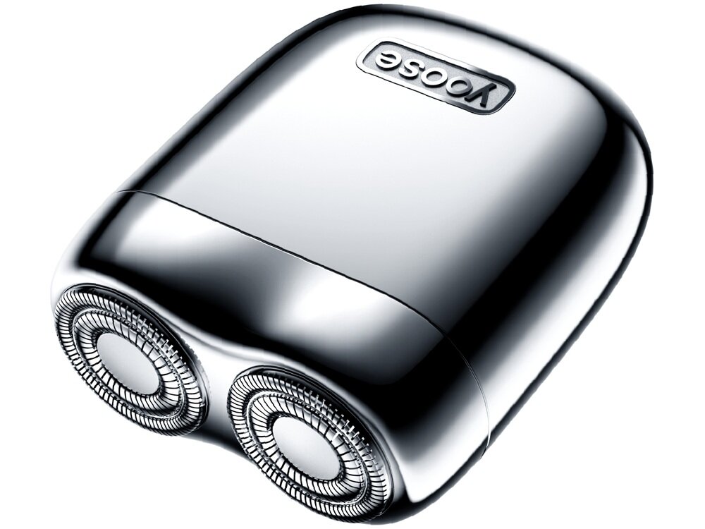 Golarka YOOSE Mini 2 Srebrny + Trymer do nosa Na mokro i sucho podwójne pńływające ostrza, równomierne usuwanie zarostu, gładka skóra bez podrażnień