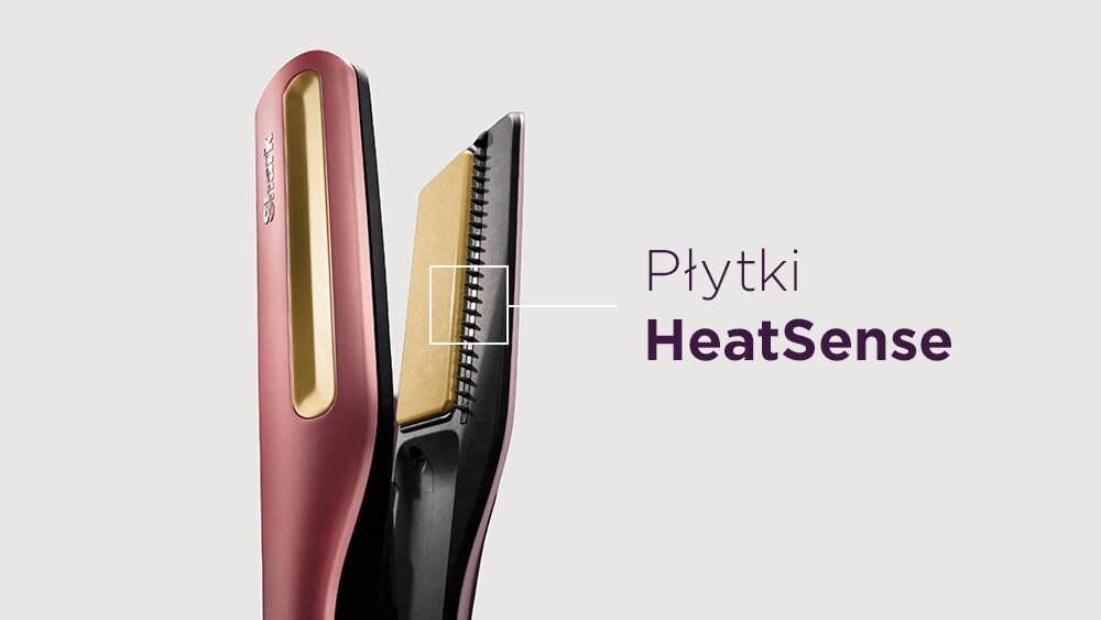 Prostownica SHARK Silki HT401EUPK zdjęcie lifestyle Ochrona przed ciepłem Płytki HeatSense z powłoką ceramiczną