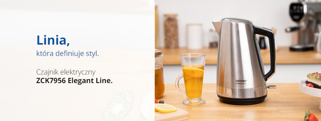 Czajnik ZELMER ZCK7956 Elegant Line Do Twojej kuchni design tło wizualizacja