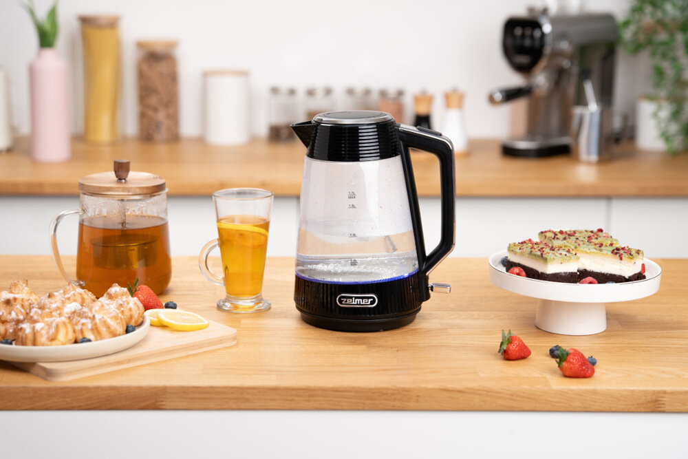 Czajnik ZELMER ZCK8056 Komfort i ochrona kontroler Otter automatycznie wyłącza monitoruje temperaturę wody