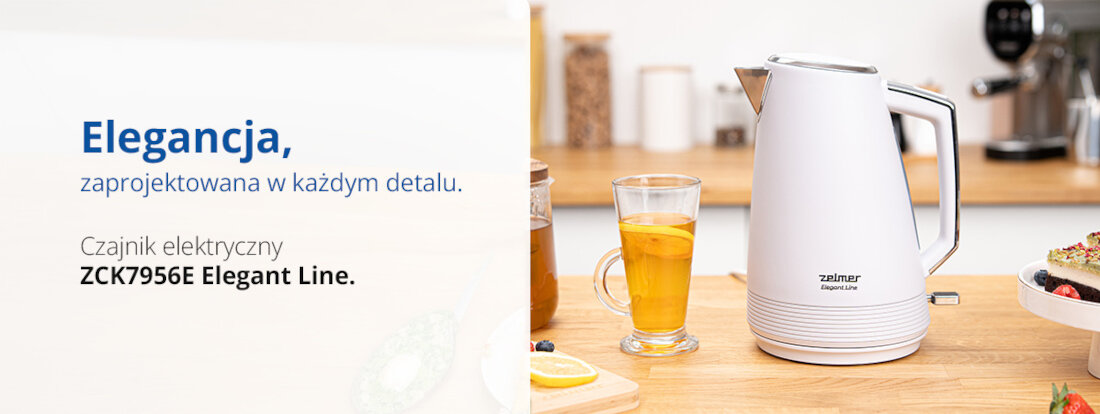 Czajnik ZELMER ZCK7956E Elegant Line Do Twojej kuchni design tło wizualizacja