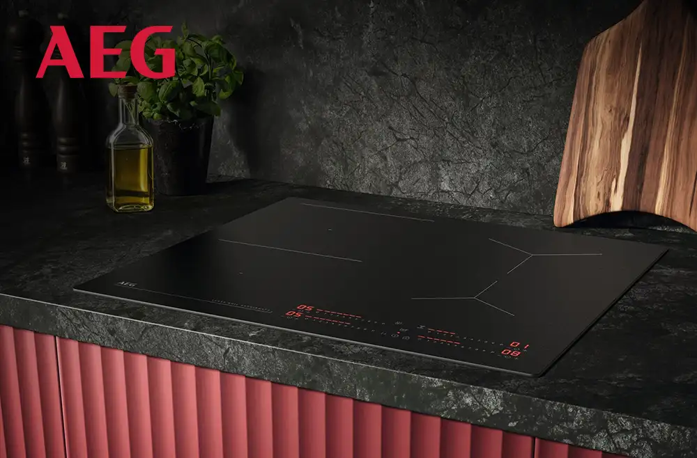 Dioda sygnalizujaca pracy zmywarki wyświetlona na podłodze.