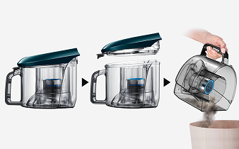 Samsung Pojemnik zamiast worka Łatwe czyszczenie