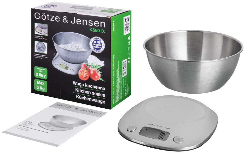 Waga GOTZE & JENSEN KS801X zawartosc opakowania
