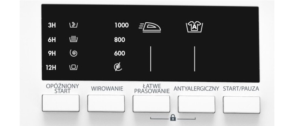 Pralka SHARP ES-HFM6102WD-PL programy rozwiązania pranie łatwe prasowanie opóźnienie startu