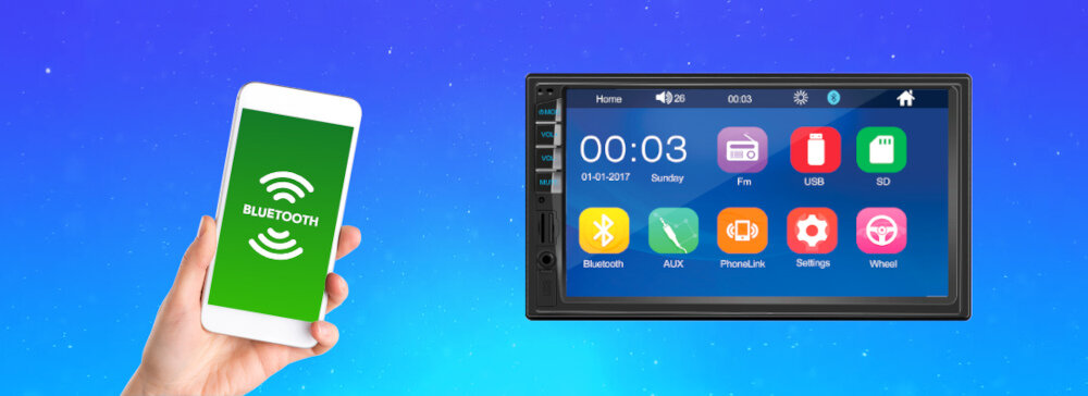 Radio samochodowe VORDON HT-800 Jersey - bluetooth