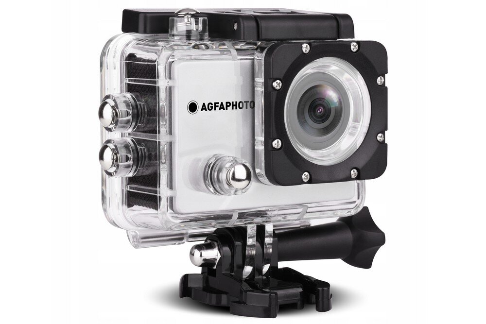 Kamera sportowa AGFAPHOTO Realimove AC5000   sport montaż nagrywanie stabilizacja montaż edycja filtry ostrość śledzenie tryby bateria akumulator zasilanie ładowanie rozdzielczość filmy obudowa odporność wielkość łączność sterowanie 