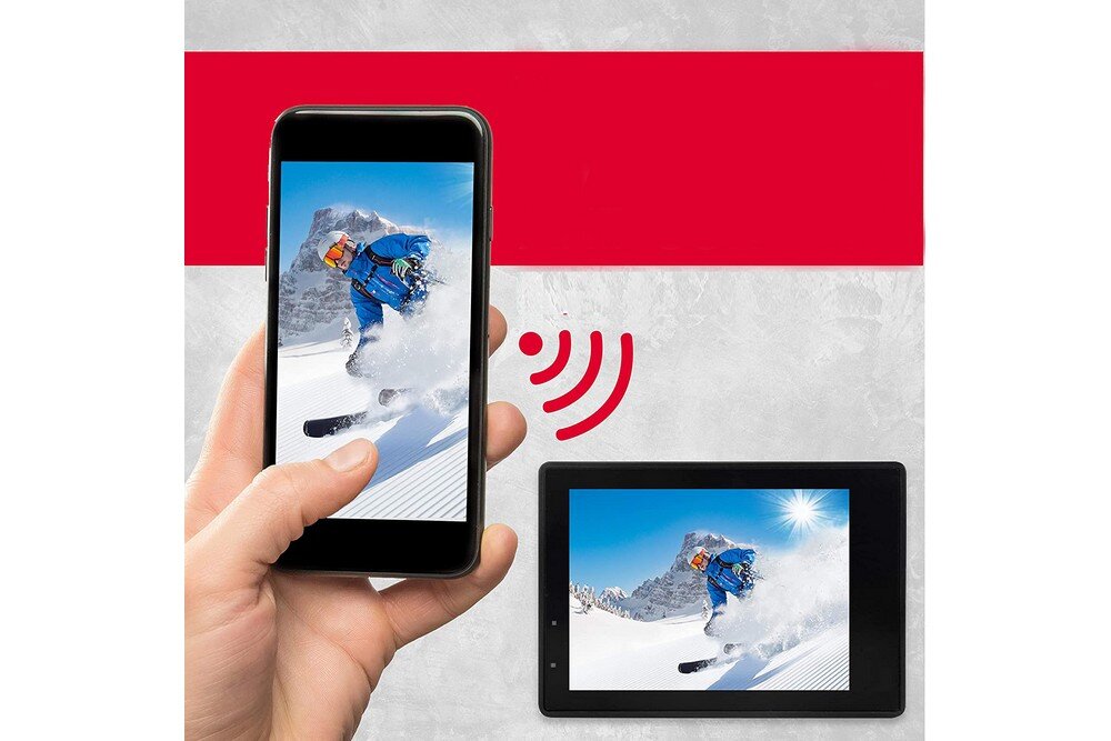 Kamera sportowa AGFAPHOTO Realimove AC5000   sport montaż nagrywanie stabilizacja montaż edycja filtry ostrość śledzenie tryby bateria akumulator zasilanie ładowanie rozdzielczość filmy obudowa odporność wielkość łączność sterowanie 