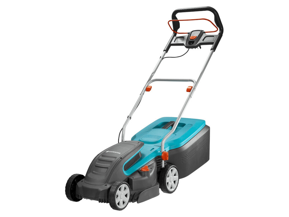 Kosiarka elektryczna GARDENA PowerMax 1400-34 1400W łatwe komfortowe koszenie cicha praca alternatywa dla urządzeń z napędem maksymalna powierzchnia trawnika do 400 m2