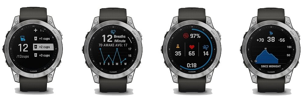 Smartwatch GARMIN seria Fenix 7 ekran bateria pamięć muzyka sterowanie pojemność rozdzielczość pasek sport zdrowie czujniki serce puls tętno