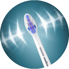 Podłużna końcówka. Po prawej i lewej stronie roztaczają się świetlne półokręgi imitujące jej ruchy.