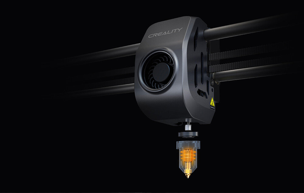 CREALITY K1 Max Grzałka ceramiczna 200°C 40 sekund wentylator 18 W Dual Cooling skomplikowanych mostów i nawisów