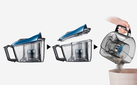 Samsung Pojemnik zamiast worka Łatwe czyszczenie