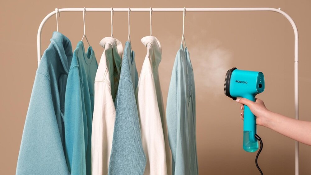 Parownica do ubrań Steamer CECOTEC IronHero V-1500 Essential Niebieski wysoka moc, szybkie nagrzewanie, szybkie działanie