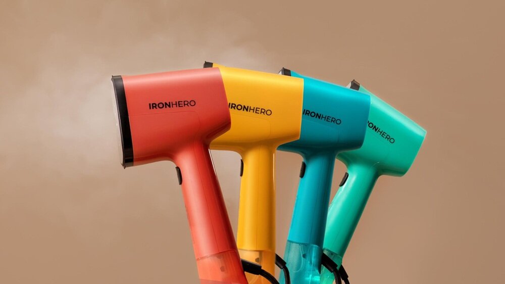 Parownica do ubrań Steamer CECOTEC IronHero V-1500 Essential Żółty technologia ower steam, skuteczne prasowanie, oszczędność czasu