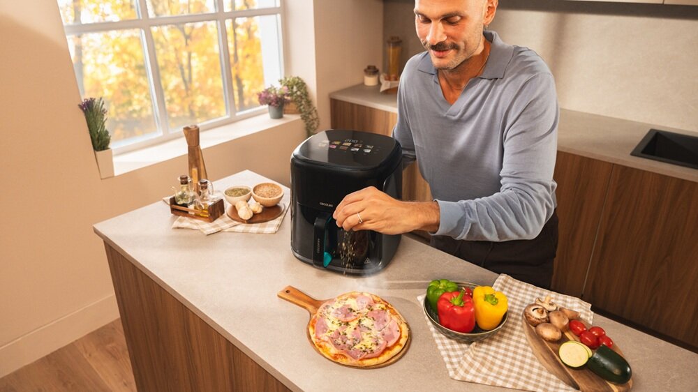 Air Fryer Frytkownica beztłuszczowa CECOTEC Cecofry&Grill Smokin Prime 6500 szybkie nagrzewanie, krótszy czas oczekiwania, oszczędność czasu